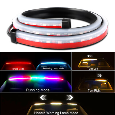 #ad 35quot; LED Third High Brake Signal Car Tail Strip Light Rear Windshield Sequential