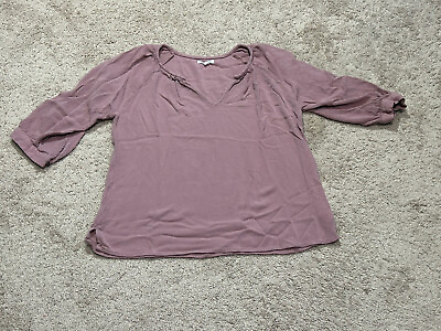 #ad Maurice#x27;s Womens Shirt Size Medium Pink Lightweight Flowy Classic Casual