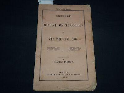 #ad 1854 ANOTHER ROUND OF STORIES BOOK BY THE CHRISTMAS FIRE DICKENS J 8658