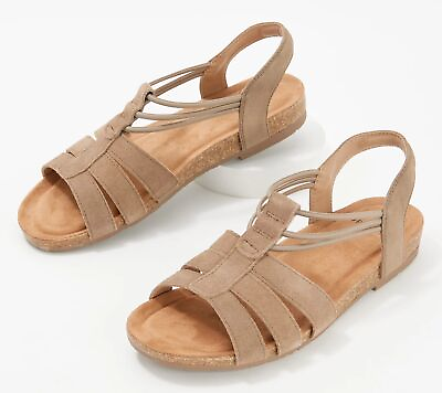 #ad Earth Brands Footwear Origins Leather Sling Back Sandals Sedona Brown 9.5 W New