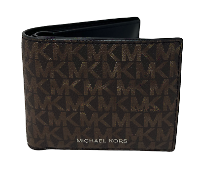 Michael Kors Men#x27;s Cooper Billfold With Passcase ID Leather MK Wallet $198