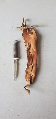 Case XX Knife M3F Knife amp; Leather Serrated Back Edge Sheath 6 1 2 inches Long E6