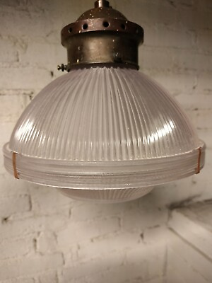#ad vintage holophane industrial light lamp