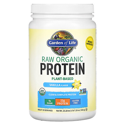 #ad Garden of Life RAW Organic Protein Organic Plant Formula Vanilla 1.37 lbs