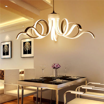 #ad LED White Ceiling Lamp Acrylic Chandelier Pendant Light Luminaire Lighting Yc