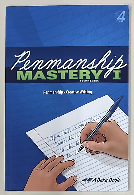 A Beka Books Penmanship Mastery I 4th Edition Abeka 4th Grade Brand New