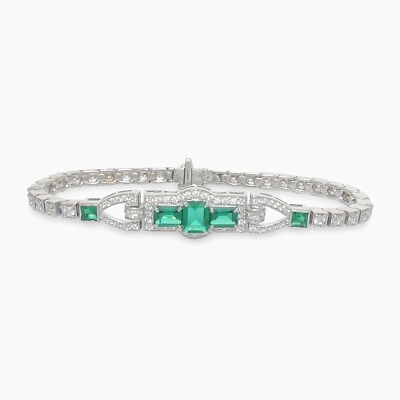 #ad Art Deco Bracelet for Women 925 Sterling Silver Celebrity Inspired Fine Jewelry