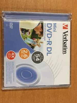 #ad Verbatim 3.5quot; Mini Dual Layer DVD in Slim Jewel Case #95426 100 pcs FREE SHIP