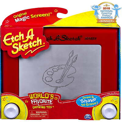 Etch A Sketch Classic Red Drawing Toy with Magic Screen for Ages 3 and Up