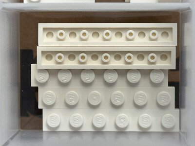 #ad LEGO Parts White Plate 1 x 6 No 3666 QTY 5