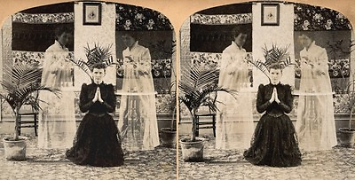 18 Stereoviews 1900 Ghost Geister Spiritual