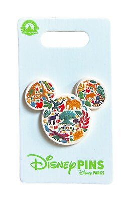 #ad Disney Parks Animal Kingdom Safari Mickey Icon Ears Trading Pin NEW