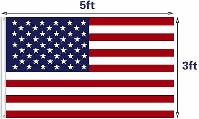 3x5FT 4X6FT USA US U.S. American Flag Polyester Stars Brass Grommets Outdoor