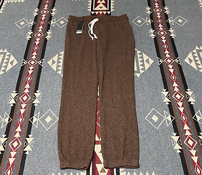 #ad Monrow Womens Supersoft Sweater Knit Brown Jogger Sweats Size XS NWT Rayon T63