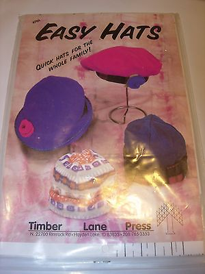 PROJECT WEARABLE ART DESIGN EASY HAT HATS PATTERN FABRIC SEWING TIMBER LANE