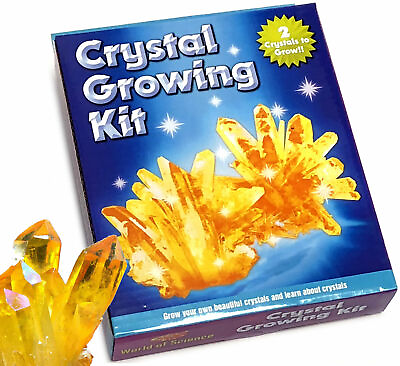 CRYSTAL GROWING KIT WORLD OF SCIENCE KIDS CHILDRENS EDUCATIONAL SET FUN TY9521