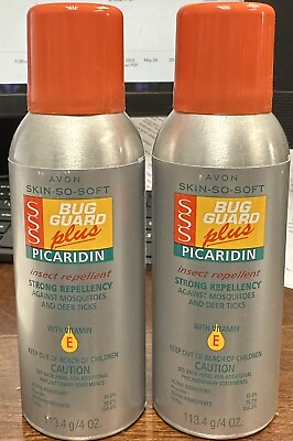 2 NEW Avon Skin So Soft Bug Guard Plus picaridin aerosol spray 4 oz
