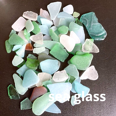 #ad Genuine Sea Glass Mix Color Patterned in Various shapes Good Quality From Japan