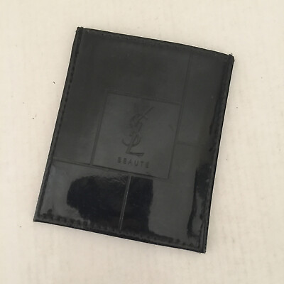 #ad Vintage YSL Saint Laurent Patent leather small Pouch black size 3 7 8quot; x 3 1 8quot;