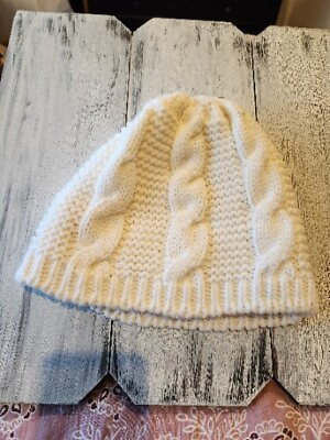 #ad Bula White Knit Pompom Unisex Knit Hat
