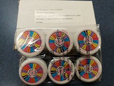 Avon Wheel Of Fortune Gameshow Magnets 1988 Six 6 1 1 2” Diameter New NRFP NOS