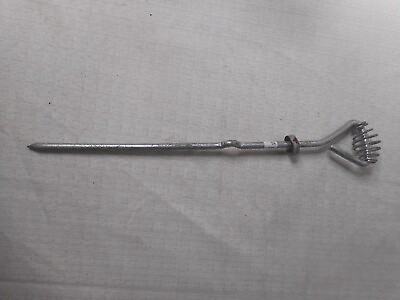 #ad Vintage Metal Stove Parts Used Stove Damper Flue Control Bar Spring REPLACEMENT