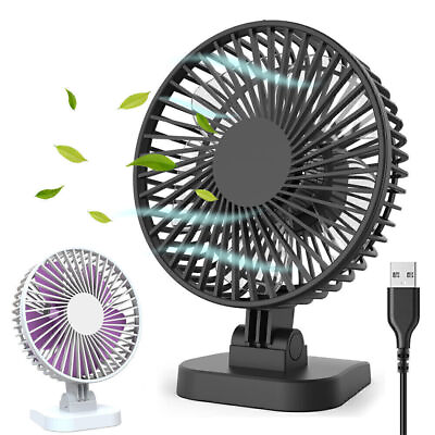 4 Inch Desk Fan Oscillating Small Stand Room Cooling Cooler Electric Quiet Work
