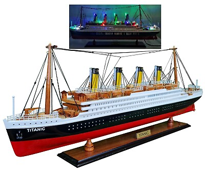 Titanic Model Ship Handmade White Star Line Boat Nautical Decor Fully Assembled