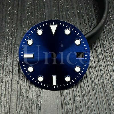 #ad 29MM SUB YM Style Custom Made Replacement Dial Fits NH35 NH36 2824 Luminous Blue