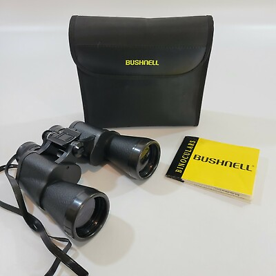 Vintage BUSHNELL 10 x 50 Intafocus Binoculars 90 0305 w Case and Instructions
