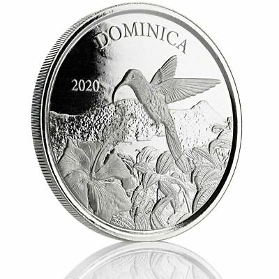 #ad 2020 1 oz Dominica Hummingbird .999 Silver Coin BU 1 oz Silver Coin #A524