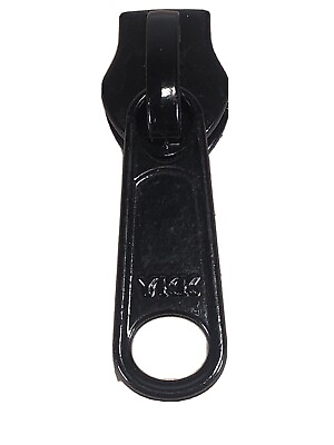 YKK #10 C Sliders Zipper Single Pull Tab Black Metal Large Coil Non Lock