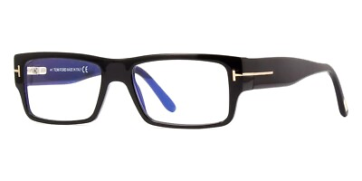 #ad #ad NEW Tom Ford FT5835 B 001 54 Shiny Black BLUE BLOCK LENS Eyeglasses