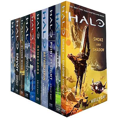 Halo Master Chief 10 Books Set Hunters in the Dark Last Light New Blood Envoy