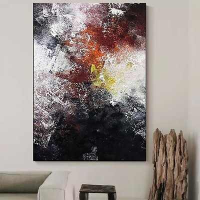 #ad Hand Painted Large Size Abstract Canvas Oil Paintings Modern Textured Palette H