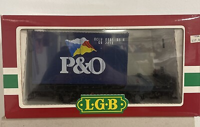 #ad LGB 4103 Pamp;O. Container amp; Flat Car NOS With Outer Sleeve G Scale