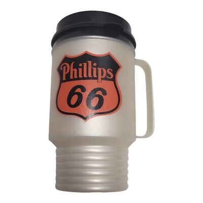 #ad Vintage Phillips Route 66 Plastic Drinking Mug Coffee Beverage