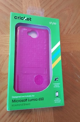 Cricket Style Microsoft Lumia 650 With Kickstand Hot Pink Phone Case