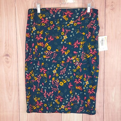 #ad Lularoe Cassie Pencil Skirt Womens Sz L Large Floral NEW NWT