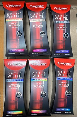 #ad Colgate Optic White Pro Series Whitening Toothpaste 5% Hydrogen Peroxide 6 Pack