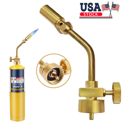 Full Brass Pencil Flame Gas Welding Torch Head Soldering For MAPP MAP Propane