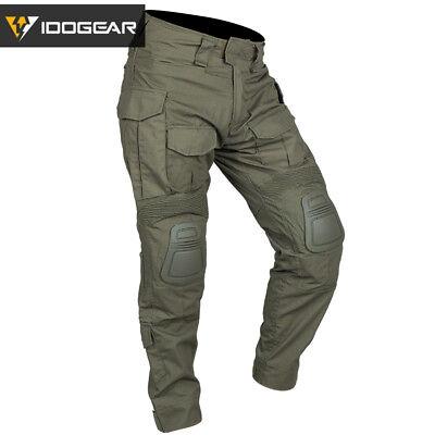 #ad IDOGEAR G3 Combat Pants with Knee Pads Camo Pants Paintball Trousers Airsoft MC