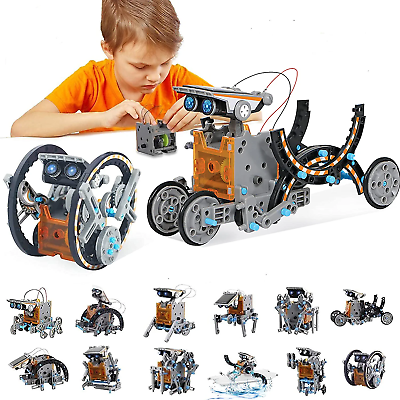 12 In 1 Education DIY Solar Robot Toys Building Science Kits for Kids 10 12 Yea
