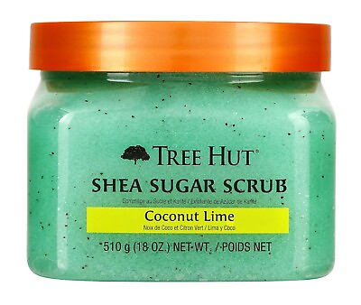 #ad New Tree Hut Coconut Lime Shea Sugar Exfoliating and Hydrating Body Scrub 18 oz