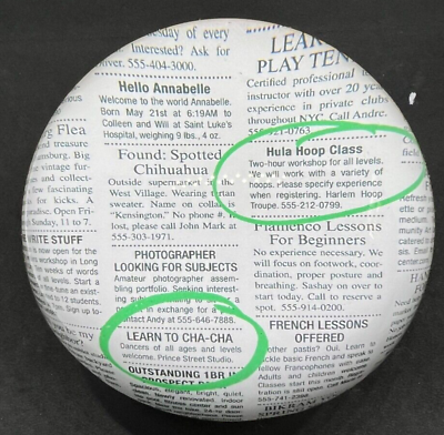 #ad Kate Spade Lenox Newspaper Classifieds Things We Love Glass Paperweight 3.5 in.