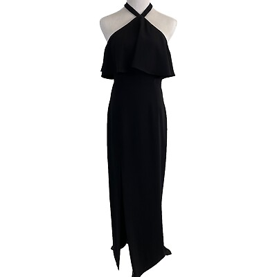 Amanda Uprichard Womens Dress Size Small Halter Neck Strap High Side Slit