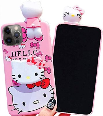 Hello Kitty Case Cover and Strap for iPhone 12 11 Pro XR XS 8 6 Plus Estuche