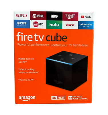 NEW Amazon Fire TV Cube 4K UHD 16GB 2nd Gen Streaming Media Player Voice Remote