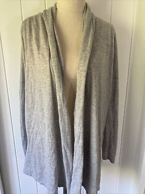 #ad Witchery One size Grey waterfall open Cardigan long sleeve soft knit Easy care