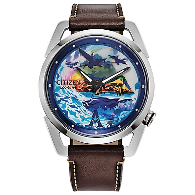 #ad Citizen Men#x27;s Eco Drive Avatar Pandora Ocean Reef Brown Watch 42MM AW2060 02W